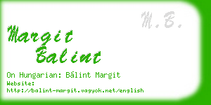margit balint business card