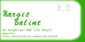 margit balint business card